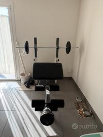 panca bilancere e pesi vari