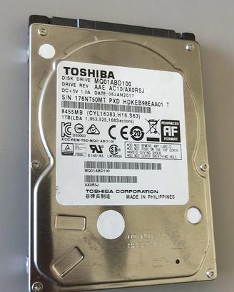 Hard Disk 2,5"  Sata  TOSHIBA MQ01ABD100   1Tb