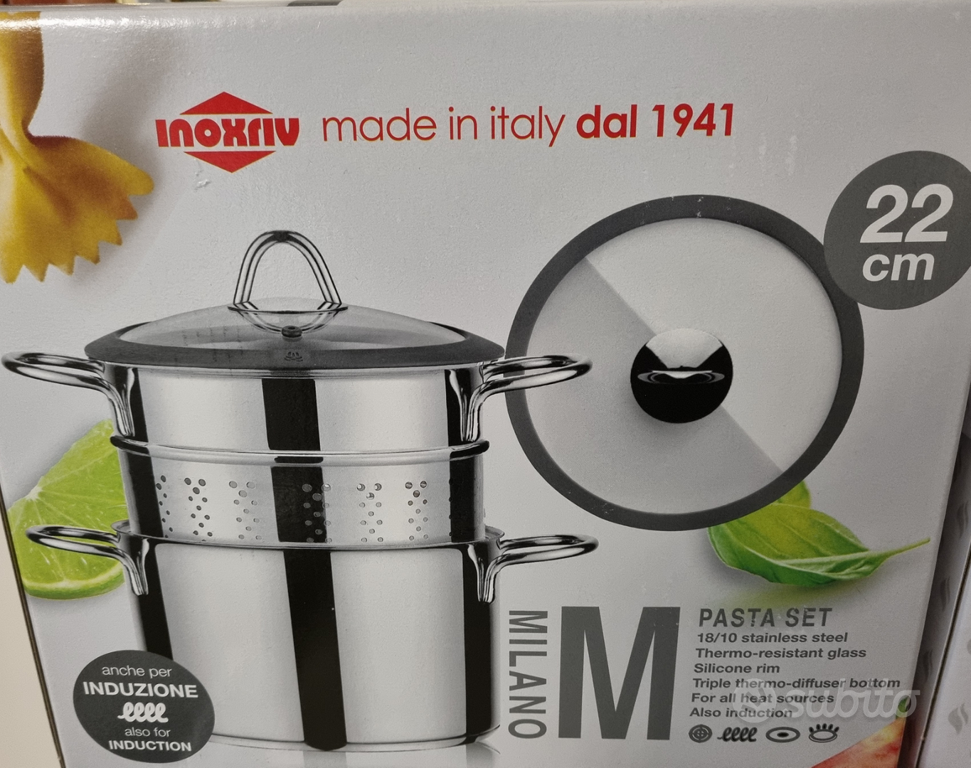 Pentola pasta set 3 pezzi Inoxriv - Arredamento e Casalinghi In vendita a  Salerno