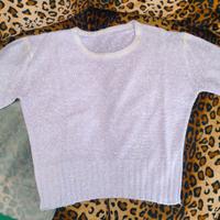 Maglione corto lilla taglia s/m