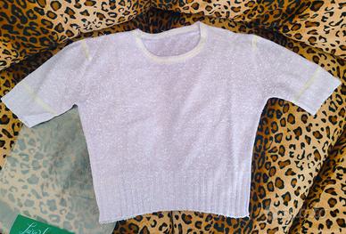 Maglione corto lilla taglia s/m