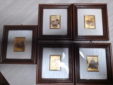 Quadretti dipinti su lamina d'oro