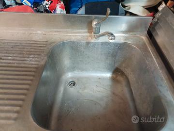 TAVOLO ACCAIO INOX E LAVELLO ACCAIO INOX