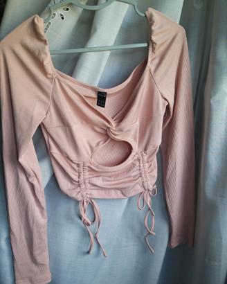 Maglietta donna rosa antico