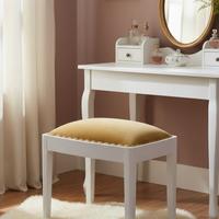 Sgabello Mid-Century Massello-Velluto 