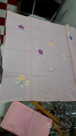 tovaglietta  the vintagecin lino ricamata