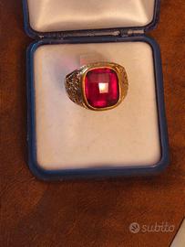 ANELLO ANTICO LIBERTY IN ORO  750 CON TORMALINA