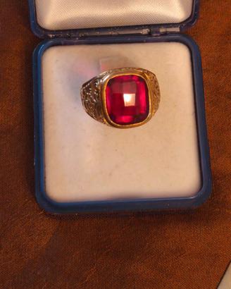 ANELLO ANTICO LIBERTY IN ORO  750 CON TORMALINA