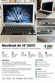MacBook Air 13” 2017 – i5, 8GB RAM, 128GB SSD