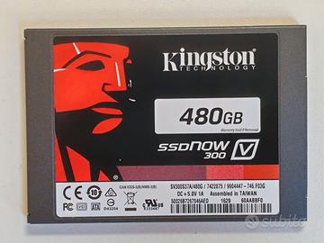 Kingston SSDNow300 Sata SSD 480 GB Come Nuovo 100%