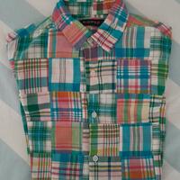Piombo camicia patchwork madras