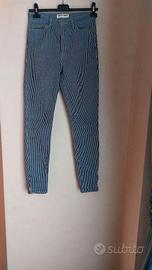 Jeans a righe American Apparel donna