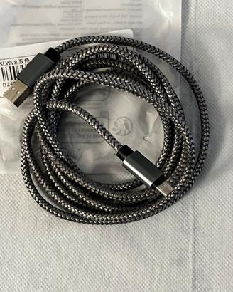 Cavo ricarica veloce cellulare usb micro 2mt