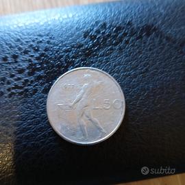 rara 50 lire del 77 vulcano