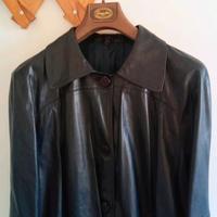 Cappotto lungo in vera pelle