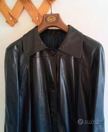 Cappotto lungo in vera pelle