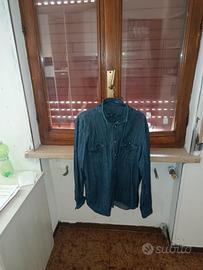 Camicia in jeans blu scuro XXL