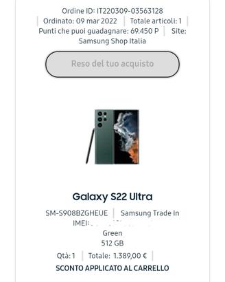 Samsung Galaxy S22 Ultra 512gb Green