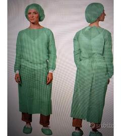 STOCK 8 KIT VISITATORE da 3 pezzi:camice,testa,pie