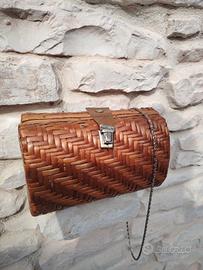 borsa vintage anni 70 in rattan 