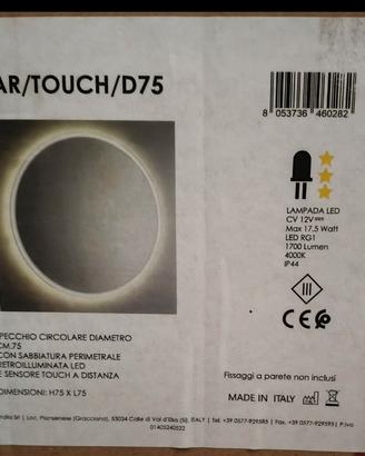 Specchio circolare Etrusca Star touch D75