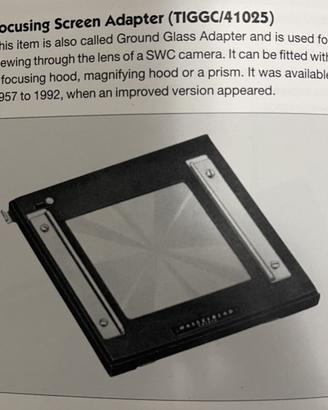 HASSELBLAD SWC SWC/M Adattatore Schermo + Lupe