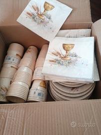 stoviglie di carta prima comunione