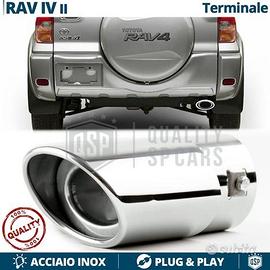 TERMINALE Scarico OVALE per Toyota RAV4 II Cromato