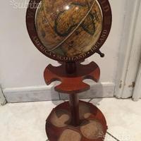 Mappamondo portabottiglie in legno whisky