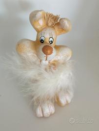 Coniglietto piume Bomboniere STOCK multipli pz.12