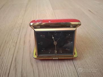 VINTAGE DELUXE -2-JEWELS-FOLD DOWN TRAVEL ALARM