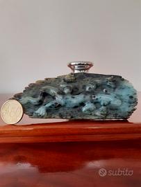 Stupenda Salamandra in giada. Cina 1960