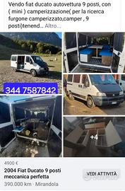 FIAT Ducato 9 posti, piccola camperizzazione