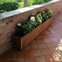FIORIERA IN ACCIAIO CORTEN O VERNICIATA