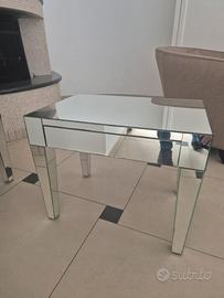 Set comodini Porada vetro specchio