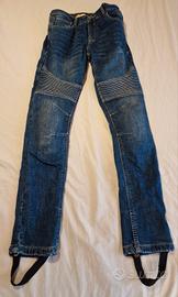 Overlap, Jeans moto donna con protezioni