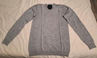 Maglione uomo lana merino scollo v