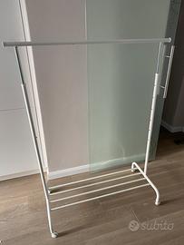 IKEA RIGGA appendiabiti con ruote bianco