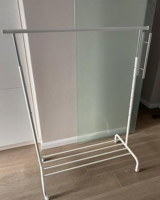 IKEA RIGGA appendiabiti con ruote bianco