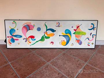 Quadro lungo astratto colorato - stile Kandinsky -