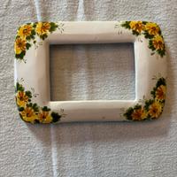 Placca copri interruttori in ceramica dipinta mano