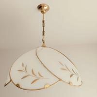 Lampadario vetro e ottone