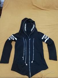 Felpa con cappuccio e zip 