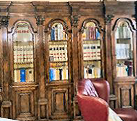 Libreria ufficio a quattro ante con vetri