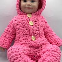 Tuta di peluche bimbo/bimba neonato