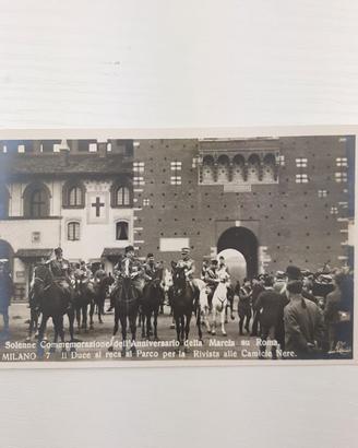 Cartolina Marcia su Roma - Milano 7 - Il Duce