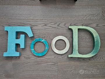Lettere metallo vintage FOOD & DRINK