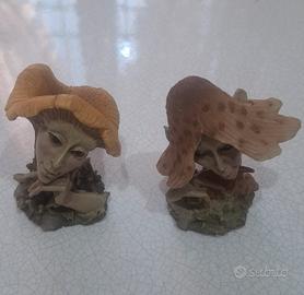 2 statuette folletti Pixies mushroom