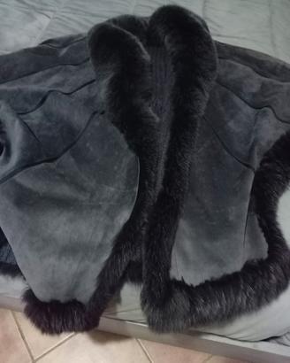 pelliccia di montone a mantella originale vintage