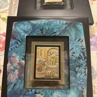 Quadro in bassorilievo MIDA in argento 999